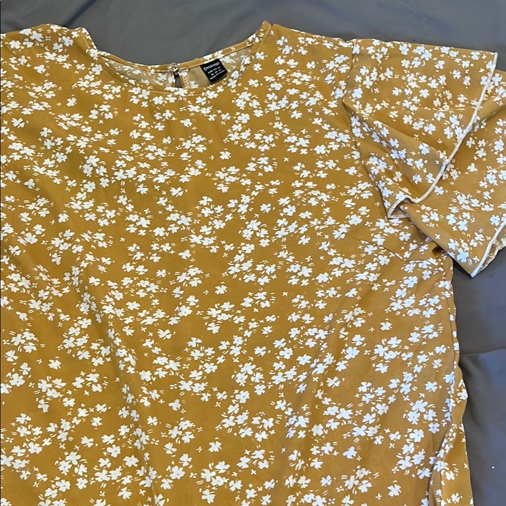 Floral Mustard Blouse